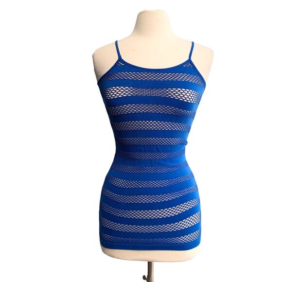 Mesh Fishnet Bodycon Tank Top Lingerie - Picture 7 of 9